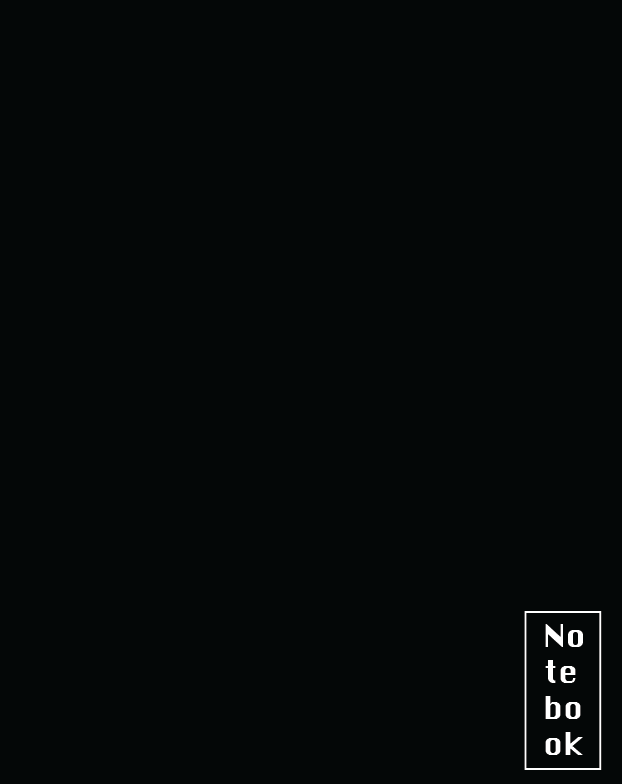 Black with Label - College Ruled - Light Gray Lines - 8.5 x 11 inches - 100 pages front cover