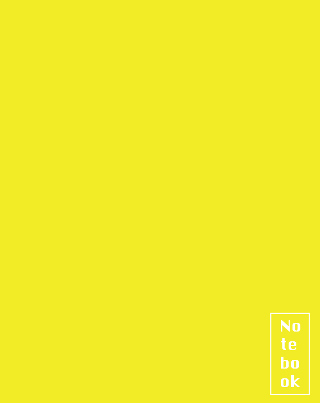 All Yellow with Label - College Ruled - Light Gray Lines - 8.5 x 11 inches - 100 pages front cover