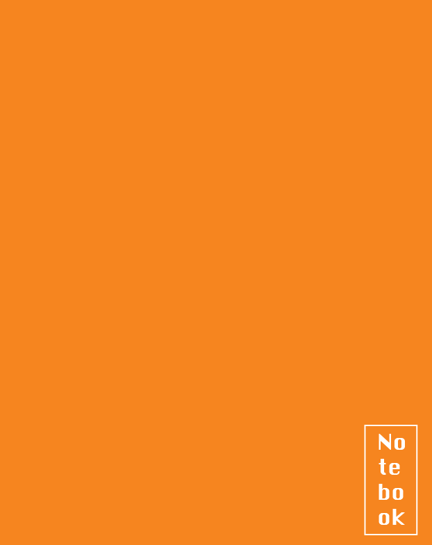 All Orange Notebook - College Ruled - Light Gray Lines - 8.5 x 11 inches - 100 pages front cover