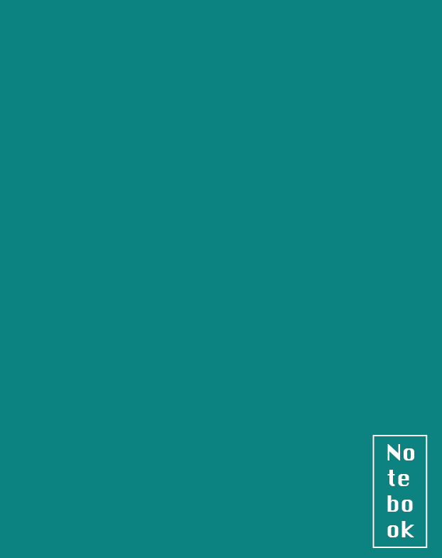 All Teal Notebook - College Ruled - Light Gray Lines - 8.5 x 11 inches - 100 pages front cover
