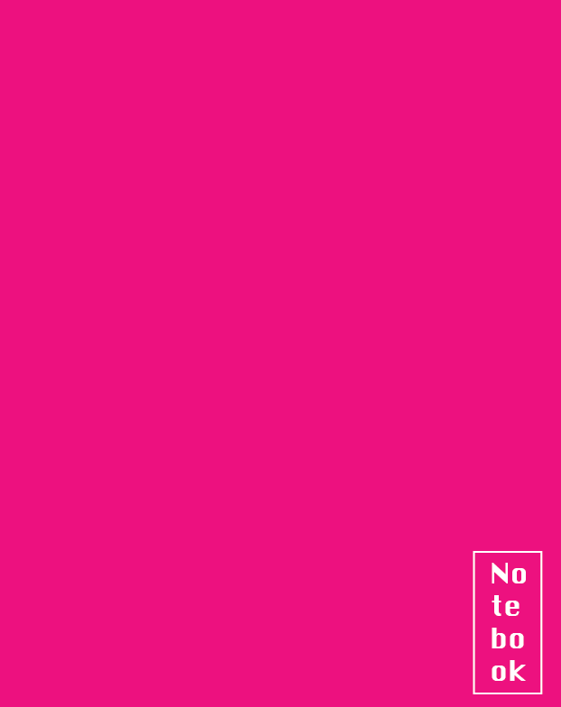 All Fuchsia Notebook with Label - College Ruled - Light Gray Lines - 8.5 x 11 inches - 100 pages front cover