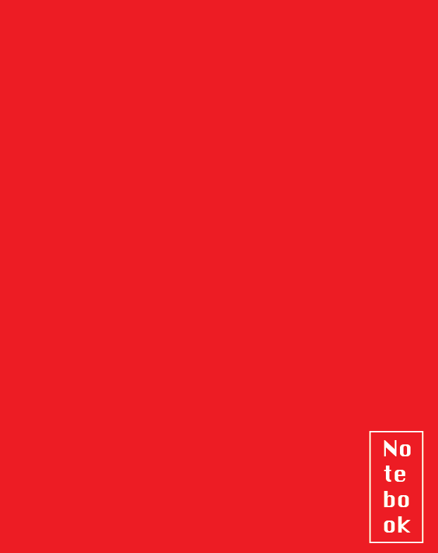 All Red Notebook with Label- College Ruled - Light Gray Lines - 8.5 x 11 inches - 100 pages front cover